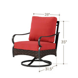 Sophia & William Metal Patio Furniture Set, 2 Pieces Outdoor Couch Sets