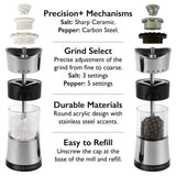 Cole & Mason Precision Horsham Inverta Salt and Pepper Mill Gift Set, Chrome, 15 cm