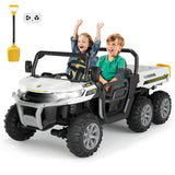 GarveeLife 24V 2 Seater Ride On Dump Truck for Big Kids - Electric Ride On Car with Auto-Lifting Bed, 4x75W Motors, Parent Remote Control & 6 Wheels - 110 Lbs Capacity, 5 MPH Kids Truck Toy