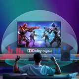 GEOYEAO 2.1 ch Soundbar with subwoofer, Dolby Digital 100W Sound Bars TV Speaker Home Theater Audio Surround Sound System, HDMI eARC/Bluetooth/DSP/Remote Control External Speakers for Smart TVs