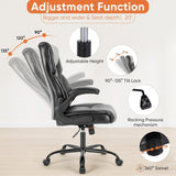 Ergonomic High Back Heavy Duty Task Desk Office Chairs with Wheels, Flip-up Arms