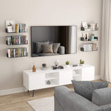 Wallniture Bali Black U Shape Floating Shelves for Wall, CD DVD Storage Shelves