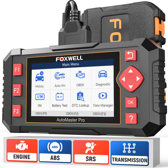 FOXWELL Car Scanner NT604 Elite OBD2 Scanner ABS SRS Transmission, Check Engine Code Reader, Diagnostic Scan Tool FOXWELL