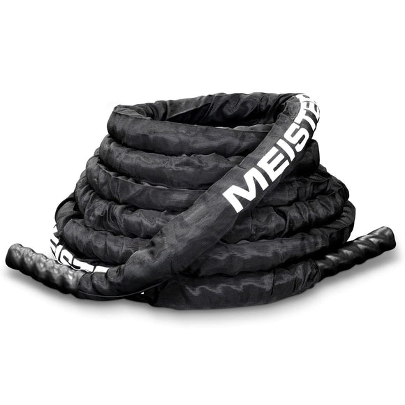 Meister Professional Sheathed Battle Rope for Strength & Conditioning Gym Workouts - 2.0