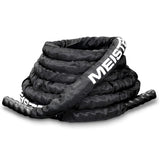 Meister Professional Sheathed Battle Rope for Strength & Conditioning Gym Workouts - 2.0" Diameter - Black Meister