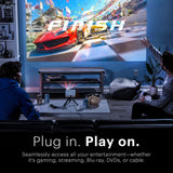 Kodak Luma 500 Mini Projector | 1080p Full HD Portable Outdoor Projector with Wi-Fi, Bluetooth, HDMI & USB | Google TV 11.0 OS, Netflix Certified, Chromecast Built-In, 150 Lumens, 150” Display