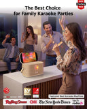 Ikarao Karaoke Machine for Adults, with Lyrics Display Screen, 2 Self-Charging Wireless Microphones, Autotune & EQ, 140W Speaker, Connect TV, Portable Karaoke System for Home, Family, Party, Travel