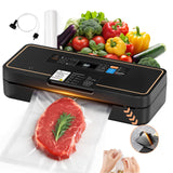 UPRUBE Vacuum Sealer for Food, 95kPa Food Saver Machine, 135W Fast-Sealing with Easy Tear Cutter, Built-in Bag Storage, 9-in-1 Compact with 10 ft Bag Roll