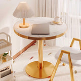 60cm Mid-Century Modern Round Dining Table for 2-4, Pedel Base, Slish Black Design for Home Office, Living Room, Kitchen & Leisure Spaces