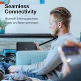 DOSS SoundBox Touch Wireless Bluetooth Speaker with 12W HD Sound and Bass, IPX5 Waterproof, 20H Playtime, Touch Control, Bluetooth 5.0, Handsfree, Speaker for Office, Home, Outdoor, Travel-Upgraded DOSS