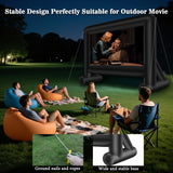 AZXRHWYGS 16 Feet Inflatable Projector Screen Outdoor Inflatable Movie Screen with Blower Carry Bag - Front and Rear Projection Blow Up Screen for Backyard Movie Night Pool Party