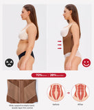 Nebility Waist Trainer for Women Corset Shapewear Tummy Control Body Shaper Top Waist Cincher Girdle with Adjustable Straps(Brown,X-Small)