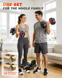 Rendpas Adjustable Dumbbells Set of 2, Select Weight Dumbbell Set, 5 in 1 Free Dumbbell Set with Anti-Slip Texture Handle, Weight Set For Home Gym Suit both Men and Women