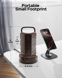 JACKYLED Power Strip Tower Surge Protector, 12 AC 6 USB (2 USB C), 1050J