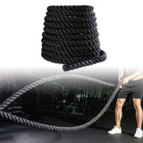 Battle Rope 9.18/9.8ft Length Heavy Battle Exercise Training Rope Workout Rope Fitness Rope for Strength Training Homes Gym, 25mmx2.8m Black B Baosity