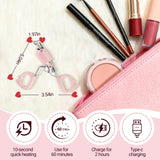 Heated Eyelash Curler Electric Eyelash Curlers 8s Fast Heating Lash Curler Safe Anti-Burn Lash Curler Intelligent Temp Control rizador de pestañas for 24H Long Lasting Curls (Pink)