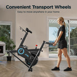 JLL Magnetic Exercise Bike - Indoor Stationary Cycling Bike with Free Fitness App, Adjustable 4-Way Seat & Handlebars, Comfortable Seat, Low Noise Indoor Cycling Bike for Home Gym