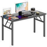 DlandHome 47 inches Folding Table Computer Desk Portable Activity Conference Table Home Office Desk
