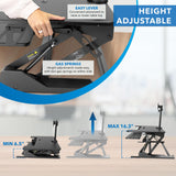 Mount-It! Standing Desk Converter Dual Monitor, 2 Screen Mounts Included, Height Adjustable Desk