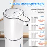 MTYGK 2 Pack Automatic Foaming Soap Dispenser,Touchless Foam Soap Dispenser,12.8oz Rechargeabled Wall Mounted Smart for Bathroom and Kitchen Dish Soap,Easy for Toddlers(White)