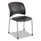 Guest Chair Straight Leg with Round Back, (Qty. 2), Black Safco