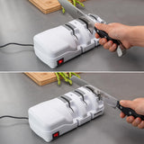 SHARPAL 198H Electric Knife Sharpener - 3 Stage Professional Knife Sharpening System with Diamond Wheels, Suit for Double-Beveled Straight Edge & Serrated Knives, Premium Fathers Day Gift