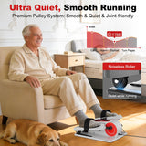 TDH Under Desk Elliptical Machine,Electric Leg Exerciser as Seen on Tv for Seniors Adults,Portable Quiet Pedal Exerciser While Sitting with 12 Adjustable Speed Auto&HR Mode for Home Office (White-PRO)