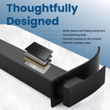 Airuida Vessel Sink Faucet, Tall Waterfall Bathroom Faucet, Single Handle One Hole Mixer Bowl Tap with Large Rectangular Spout, Bar Sink Faucet Lavatory Vanity- Matte Black