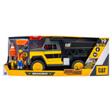 Cat Construction Workforce Hauler Action Set, 18-Piece Kids Construction Toy Playset with Freewheeling Hauler Truck, Lights & Action-Activated Sounds, 4-Inch Figure, Tools & Accessories, Ages 3+