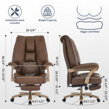 EXCEBET Big and Tall Executive Office Chair with Footrest