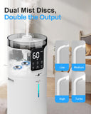 Lacidoll 16L Smart Humidifier large room, Whole house Humidifier for Home 1500 sq.ft with APP/Voice/Remote Control, Ultrasonic Cool Mist Humidifiers for Bedroom, Plants, office with Tube, White
