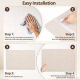 OUKMIC 48" x 36" Foldable Self-Adhesive Felt Bulletin Board, Oatmeal