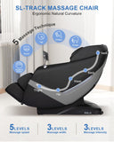 RELX 2026 Massage Chair Full Body, Zero Gravity Airbag Shiatsu Massage Chair with SL-Track, Heating, AI Control, Body Scan, 13 Modes, Foot Rollers, and Deep Yoga Stretch (Black)