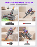 Dsoope YU7 Max Cordless Vacuum Cleaner 650W 80Min 55kPa Powerful Suction Stick Vacuum, Anti-Tangle, Touch Screen, Self-Standing Lightweight Wireless Vac for Home Pet Hair Carpet Hard Floors