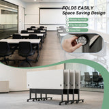Conference Room Table,White Training Table with Modesty Panel,4pcs 47.2in