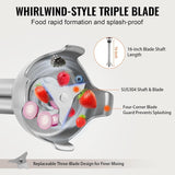 VBENLEM Commercial Immersion Blender 350W Power, Hand Held Mixer with 16-Inch 304 Stainless Steel Removable Shaft, Electric Stick Blender Constant Speed 16000RPM