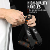 Resistance Bands with Handles, 175lb Exercise Bands for Working Out, Fitness Bands, Workout Bands with Door Anchor and Ankle Straps