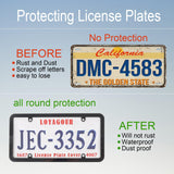 LoyaGour 2Pack Transparent License Plate Cover and Frames,Clear Front and Rear License Plate Holder,Unbreakable Car Licence Plate Frame Protector fits Any US Plates with Screws & Caps (Black Frame)