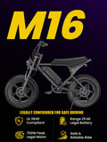 MACFOX M16 Ebikes for Youth, Mini E Bike 750W Electric Bike 20 MPH Max Speed,25 Miles Range(PAS1), 20"x4" Fat Tires, City/School Commuting Electric Bike (UL2849/BLACK-Standard)