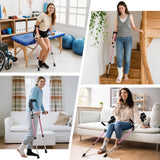 Dyna-Living Ergonomic Forearm Crutches for Adults - 3 Adjustable Angles Folding Forearm Crutches, Lightweight Aluminum Crutches with Adjustable Elbow Elastic Band