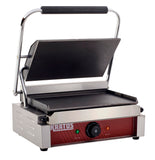 Kratos Commercial Electric Panini Sandwich Grill with Smooth Plates, 14" x 9" Cooking Surface, Commercial Countertop Panini Press, 120V, 1750W (29Y-021)
