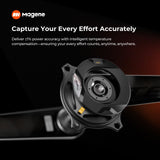 Magene TEO P515 Cycling Power Meter Crankset, Carbon 110BCD for Road Bikes, ±1% Accuracy, 425g Lightweight, 380H Rechargeable Battery, Dual ANT+/Bluetooth, IPX7 Waterproof