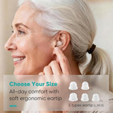 Rechargeable OTC Hearing Aids for Seniors Invisible In Ear Hearing Aids for Elders Adults with Mild to Moderate Hearing Loss Hearing Amplifiers Earbuds Noise Cancelling Clear Sound Conversation 100H with Charging Case