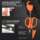 6pc Fishing Tool Kit - Corrosion Resistant Fishing Pliers with Lanyard, Fillet Knife, Floating Fish Lip Gripper KastKing