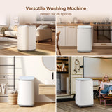 HAVA Portable Washing Machine, 0.8 Cu. Ft. Capacity Mini Washer & Spin Dryer, Fully Automatic with 8 Wash Programs, Hot Wash Options & Upward Drainage, Space Saving for Apartments, Dorms, and RVs