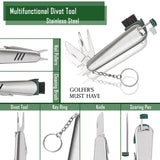 HIRQUITICKE Golf Gift Sets for Men & Women - Golf Accessories Set with Case, Golf Balls, Rangefinder + More (Brown)