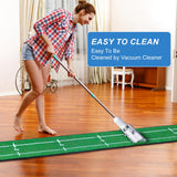 Ponsonbay Golf Putting Mat Indoor & Outdoor Professional Golf Practice Putting Green Mat with Distance Marker Anti Slip Backing Golf Training Accessories Portable Matt