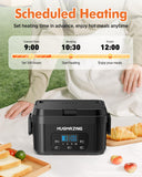 Hugmazing Cordless Electric Lunch Box for Adults, Men & Women – Rechargeable Self-Heating Food Warmer with 1.2L SS Container, Battery-Powered Heated Lunch Box, Perfect for Work and Travel Use