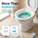 Pochik Electric Sitz Bath for Toilet Seat, Collapsible Portable Soaking Tub for Hemorrhoids and Postpartum Care, Automatic Flushing Sitz Bath Basin with Adjustable Flow - Green