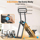 HXD-ERGO Stair Stepper, Upgrade 6-Level Resistance Stair Master with Adjustable Handlebar, Folding Stair Climber Workout Machine (6 Adjustable Resistance-Black)